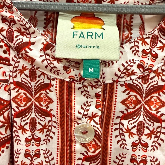 FARM Rio Red and Cream Patterned Romper - Picture 7 of 7